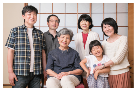 家族みんなで笑顔。